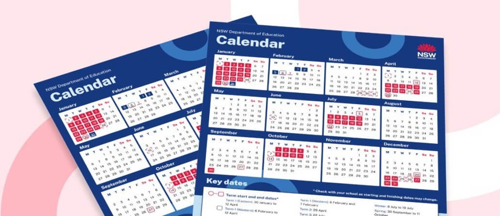 Image of two NSW school calendars